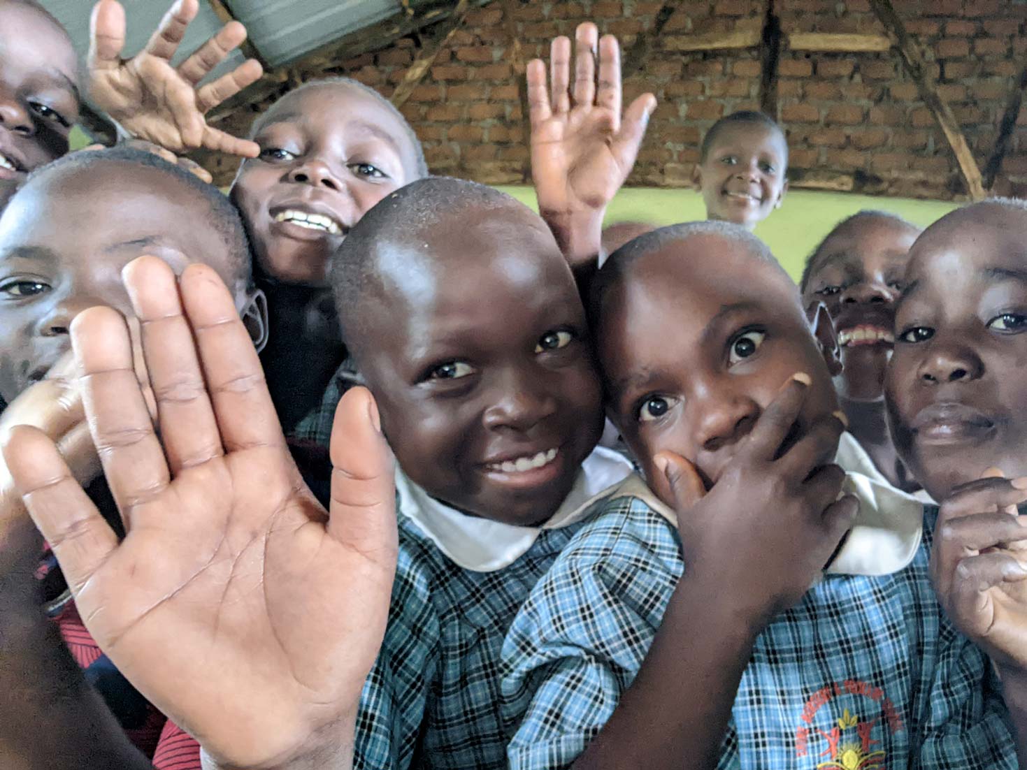 A group of school children in Karamoja, Uganda